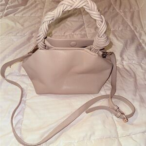 Elegant Cream Handbag with Braided Handle